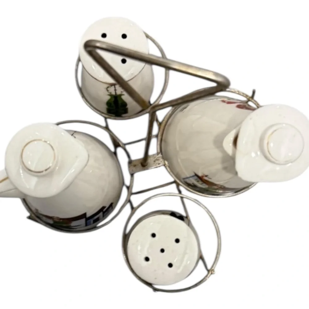 VTG PENN DUTCH spice and oil set by Royal Sealy Japan retro Ceramic Kitchen jars